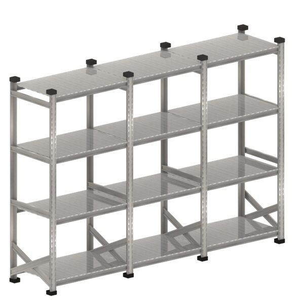 Stellingkast Legbordstelling Complete set 3 x 1050 mm H1972 x D600 S1 geschikt voor winkelinrichting