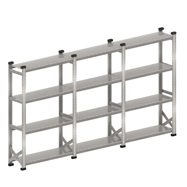 Stellingkast legbordstelling Complete set 3 x 1500 mm H1972 x D400 S1 geschikt voor magazijnopslag
