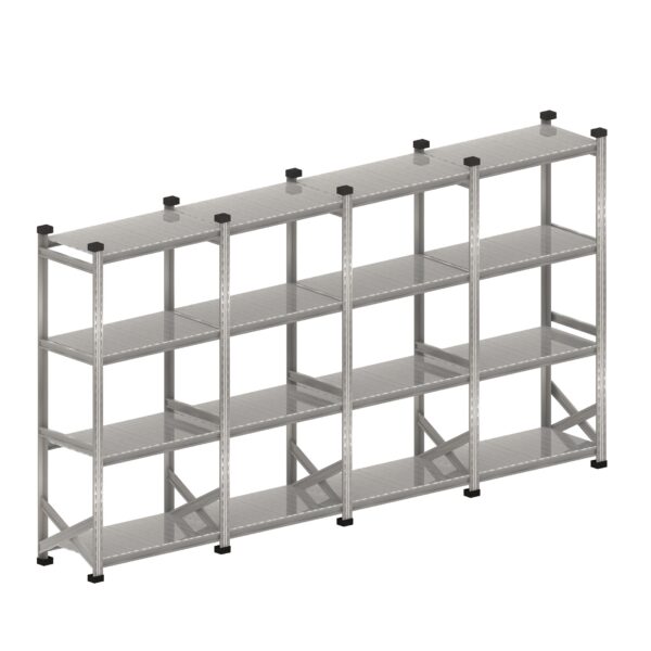 Stellingkast legbordstelling Complete set 4 x 900 mm H1972 x D500 S1 kwaliteit magazijnstelling