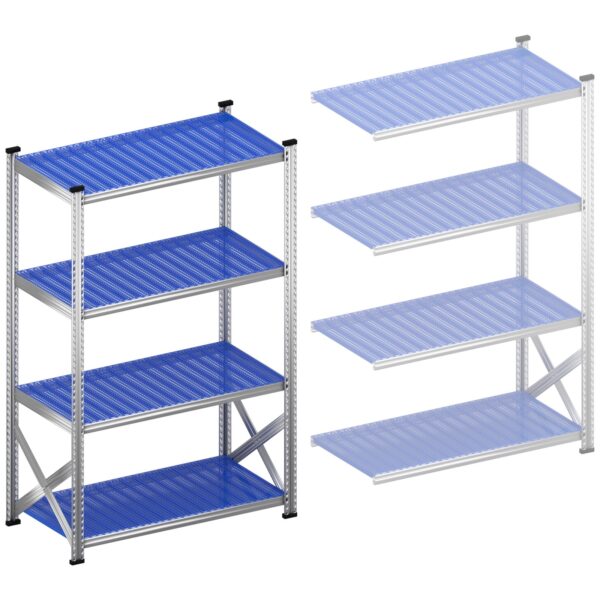 Stellingkast legbordstelling Startset 1200 mm H1972 x D600 blauw