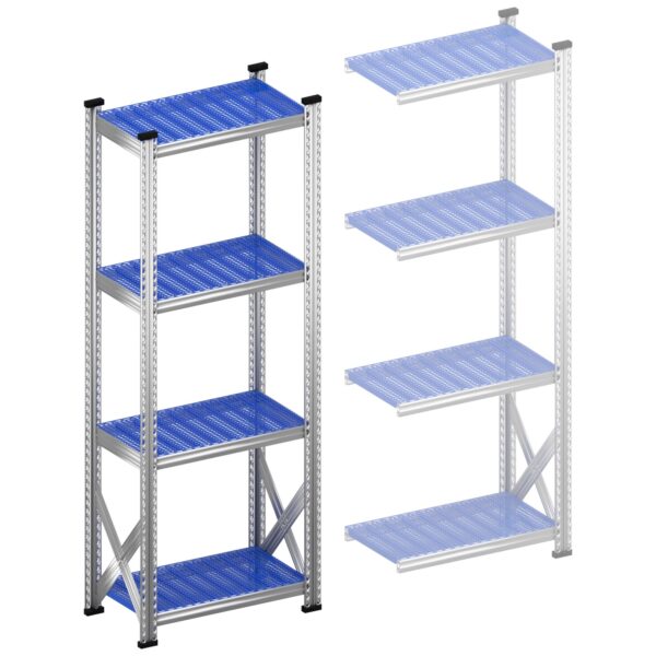 Stellingkast legbordstelling Startset 600 mm H1972 x D400 blauw