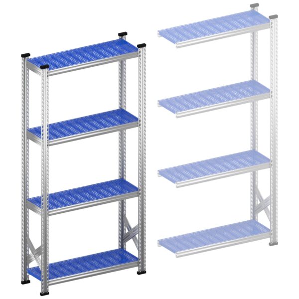 Stellingkast legbordstelling Startset 900 mm H1972 x D400 blauw