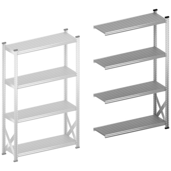 Stellingkast legbordstelling verzinkt Aanbouwset 1200 mm H1972 x D400 S1 winkelstelling met verstelbare legborden