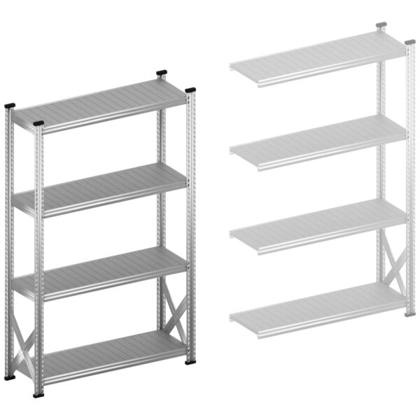 Stellingkast legbordstelling verzinkt Startset 1200 mm H1972 x D400 S1 geschikt voor winkelinrichting
