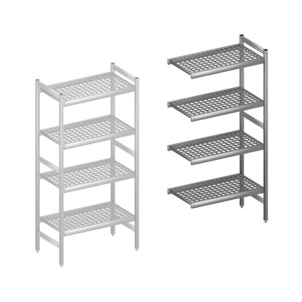 Fermostock legbordstelling HACCP aanbouwset 780 mm H1685 x D460 geschikt voor koelcel