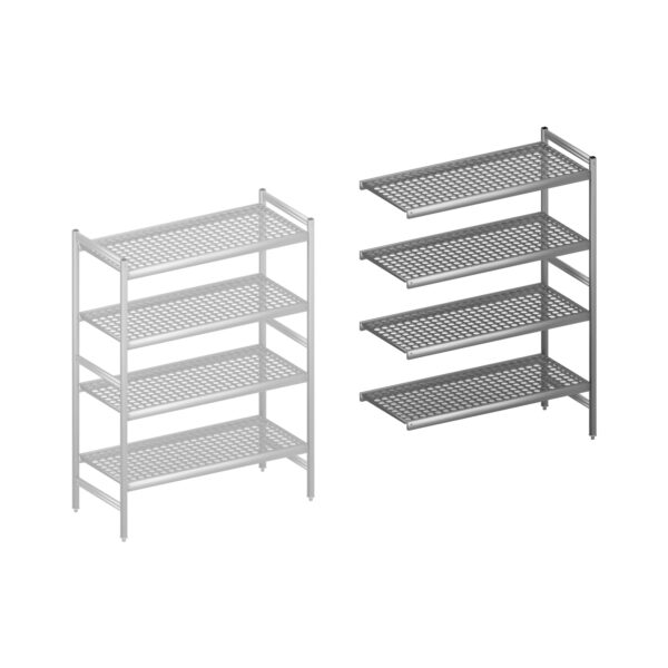 Fermostock legbordstelling HACCP aanbouwset 1200 mm H1685 x D560 geschikt voor voedselopslag