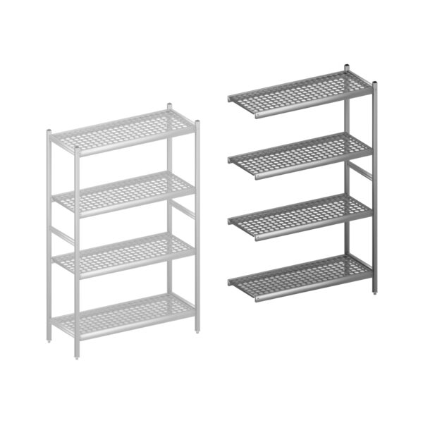Fermostock legbordstelling HACCP aanbouwset 1080 mm H1800 x D460 geschikt voor vriescel