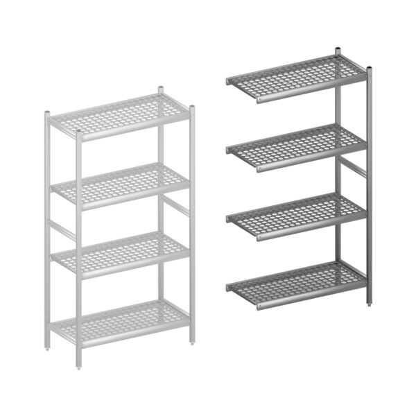 Fermostock legbordstelling HACCP aanbouwset 900 mm H1800 x D460 geschikt voor vriescel
