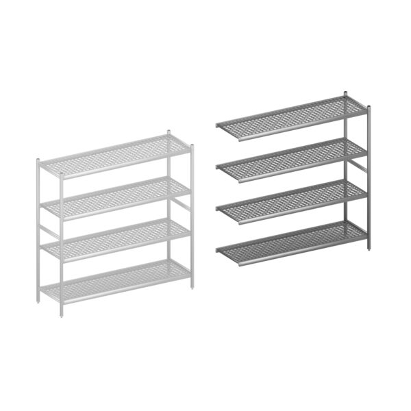 Fermostock legbordstelling HACCP aanbouwset 1740 mm H1800 x D560 geschikt voor apotheek