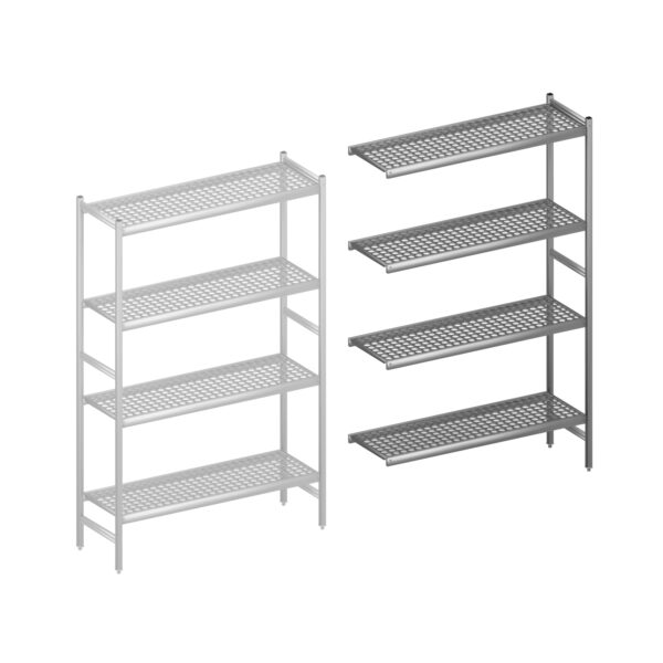 Fermostock legbordstelling HACCP aanbouwset 1320 mm H2135 x D460 geschikt voor laboratorium