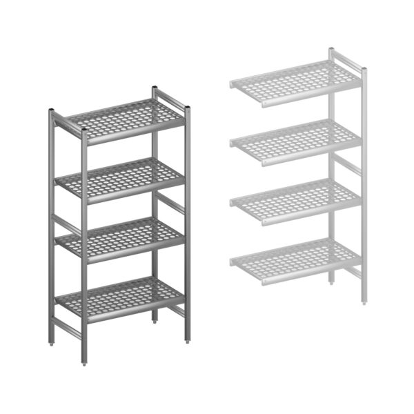 Fermostock legbordstelling HACCP startset 780 mm H1685 x D460 geschikt voor koelcel