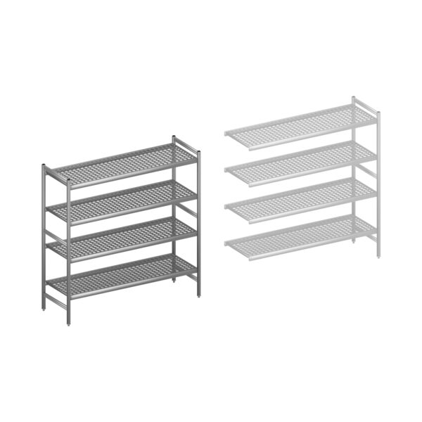 Fermostock legbordstelling HACCP startset 1620 mm H1685 x D560 geschikt voor voedselopslag